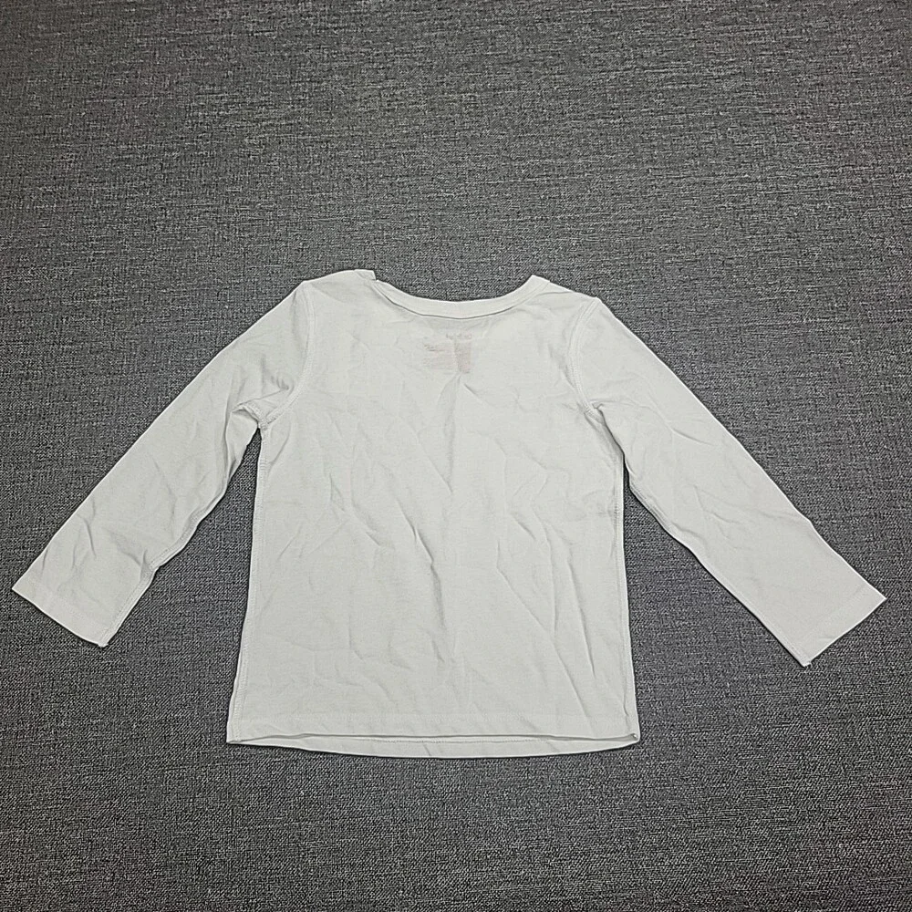 Toddler Adaptive Long Sleeve Tee Shirt Top- Cat & Jack White Size 3T